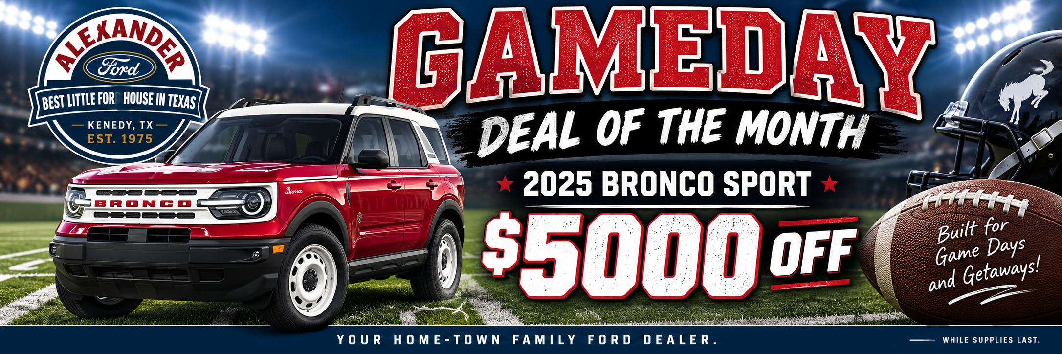 2025 bronco sport $5000 Off, deal of the month.