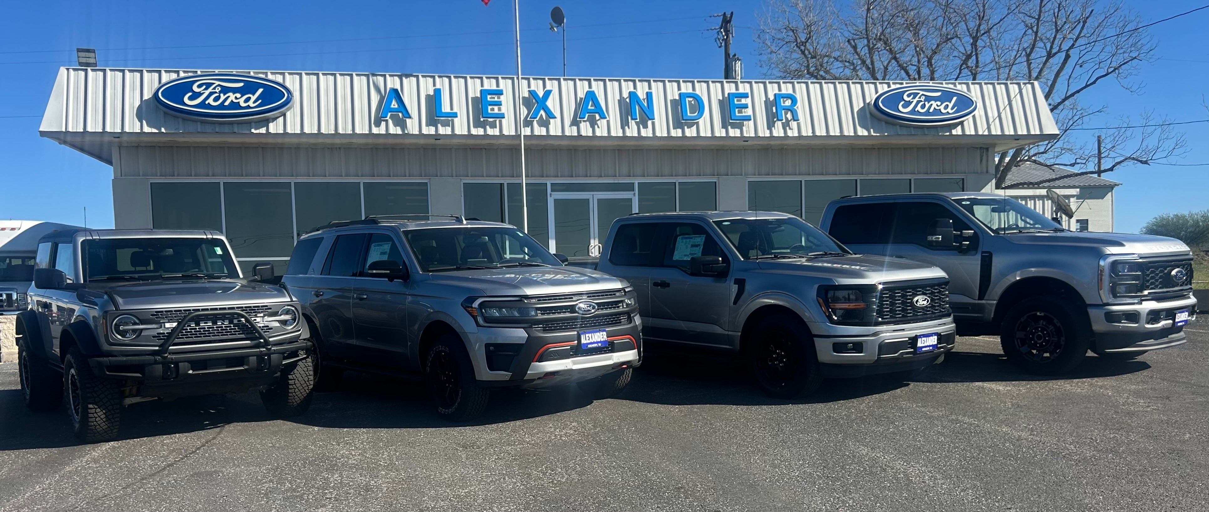 dealership exterior Alexander Ford in Kenedy TX